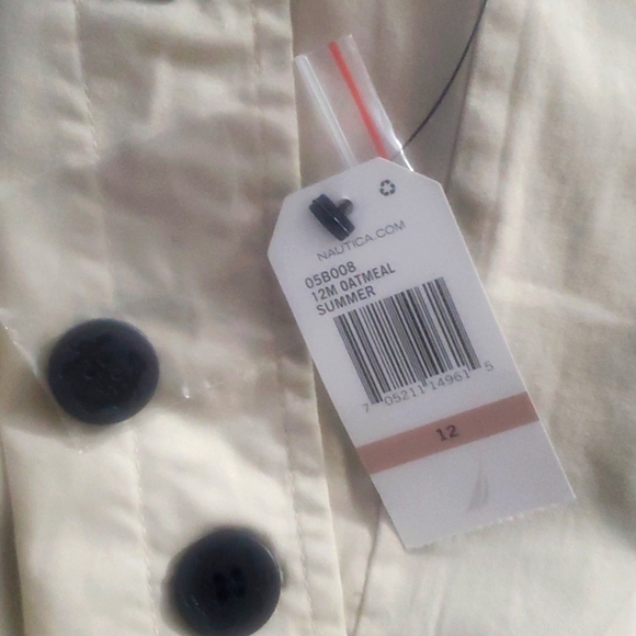 NWT NAUTICA 4" STRETCHV TWILL NAUTICAL SHORTS IN COLOR OATMEAL SZ 12 - Picture 9 of 10